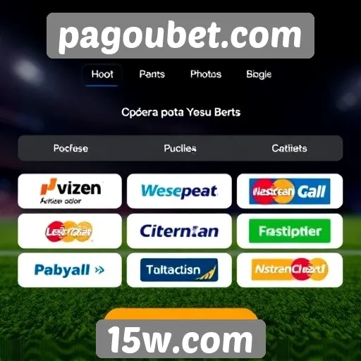 Opções de pagamento disponíveis no pagoubet